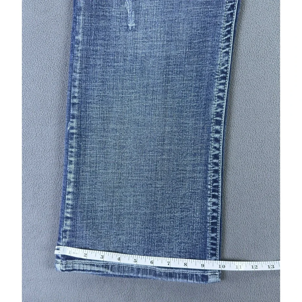 TK Axel Jeans Mens 38x32 Blue Vintage Bootcut Cowboy Flap Pocket Embroidered Y2K